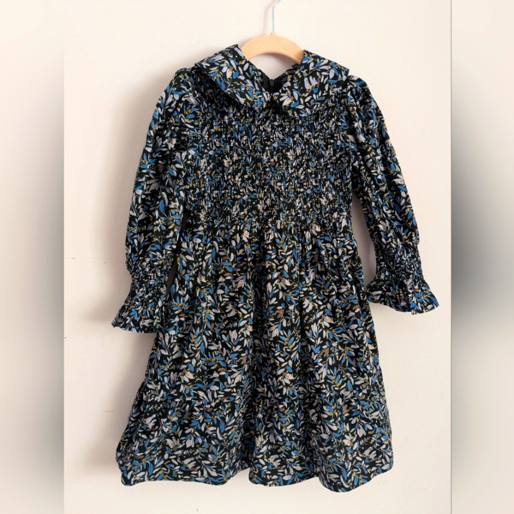 One Child Floral Long Sleeve Girls Floral Dress sz 5/6